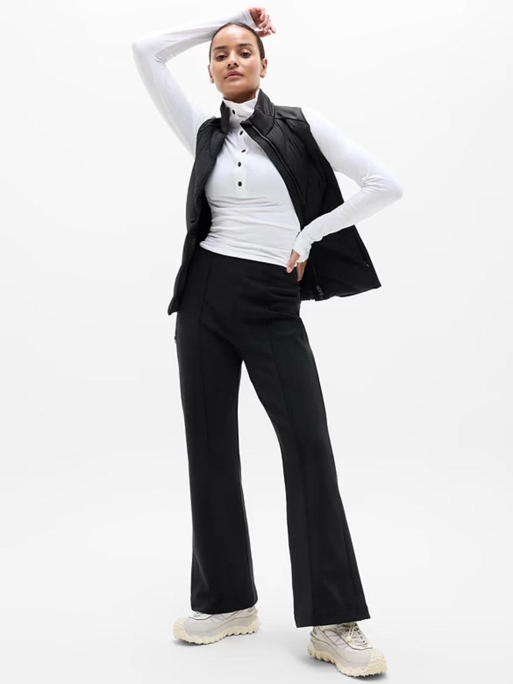 NWOT Athleta Glacier Black High-Rise Wide-Leg Pant | Size 12